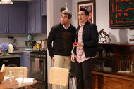 Jake Gyllenhaal and Andrew Dismukes during a sketch on Saturday Night Live Episode 1864