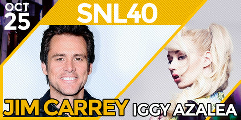 Jim Carrey will host Saturday Night Live with musical guest Iggy Azalea on October 14, 2014. 