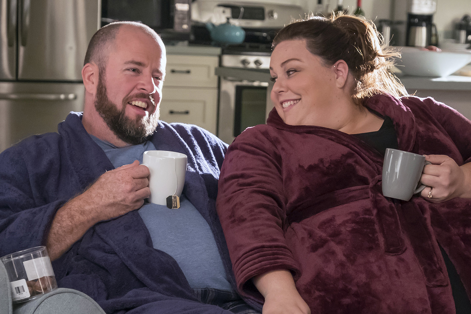 This Is Us couple Kate (Chrissy Metz) and Toby (Chris Sullivan)
