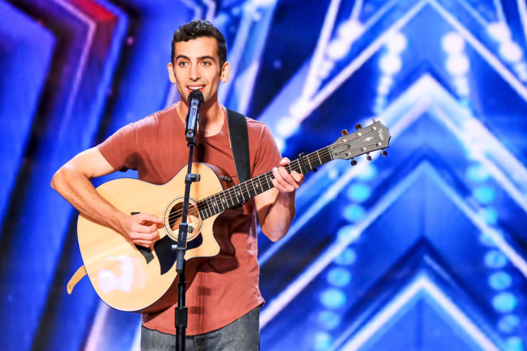 Ben Lapidus performs on the America's Got Talent stage