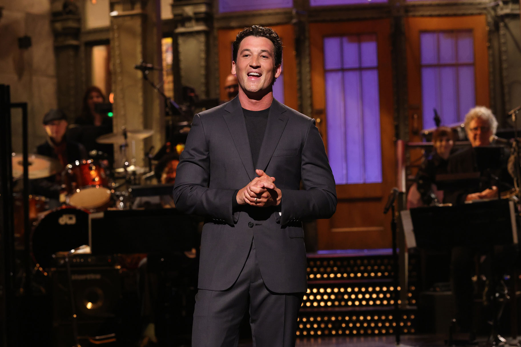 Miles Teller doing his opening monologue on SNL