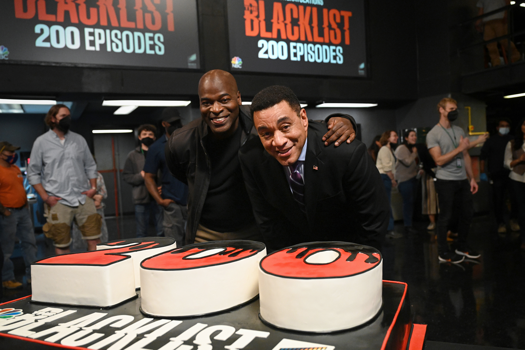 Hisham Tawfiq and Harry Lennix celebrates The Blacklist 200th episode