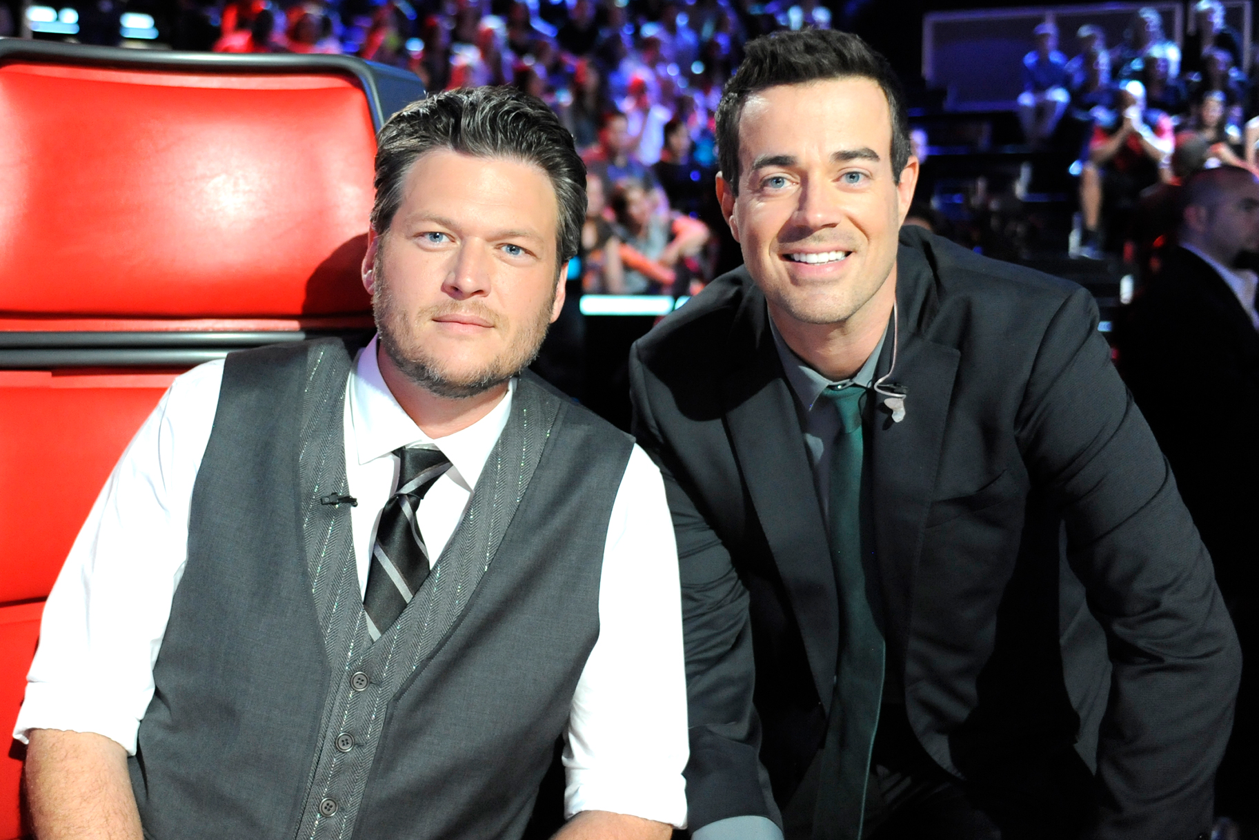 Blake Shelton and Carson Daly on the voice