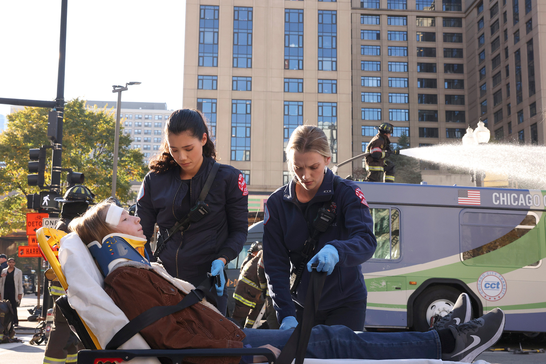 Violet and Brett on Chicago Fire