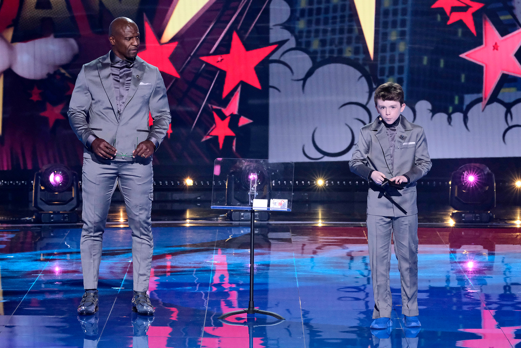 Terry Crews and Aiden Mccann on AGT All Stars Auditions