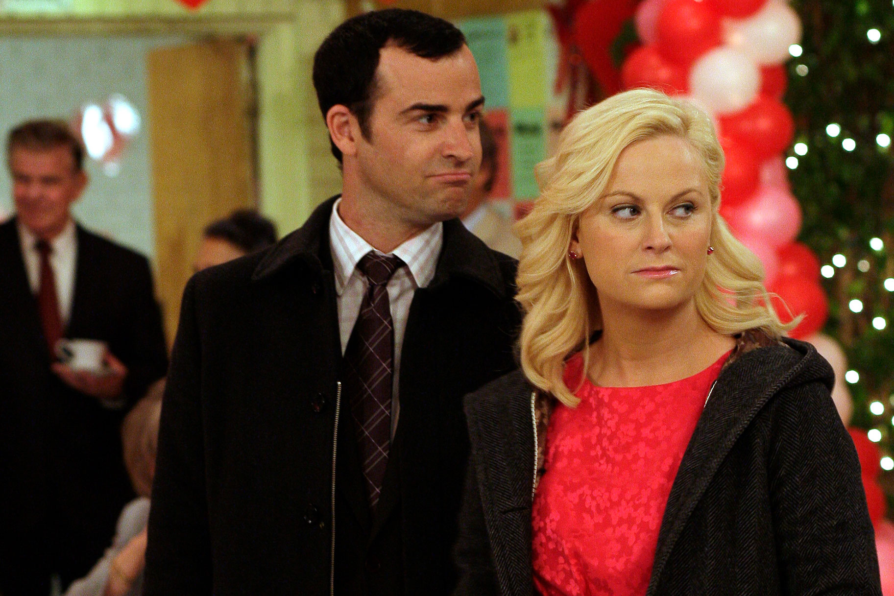 Justin Theroux as Justin Anderson, Amy Poehler as Leslie Knope