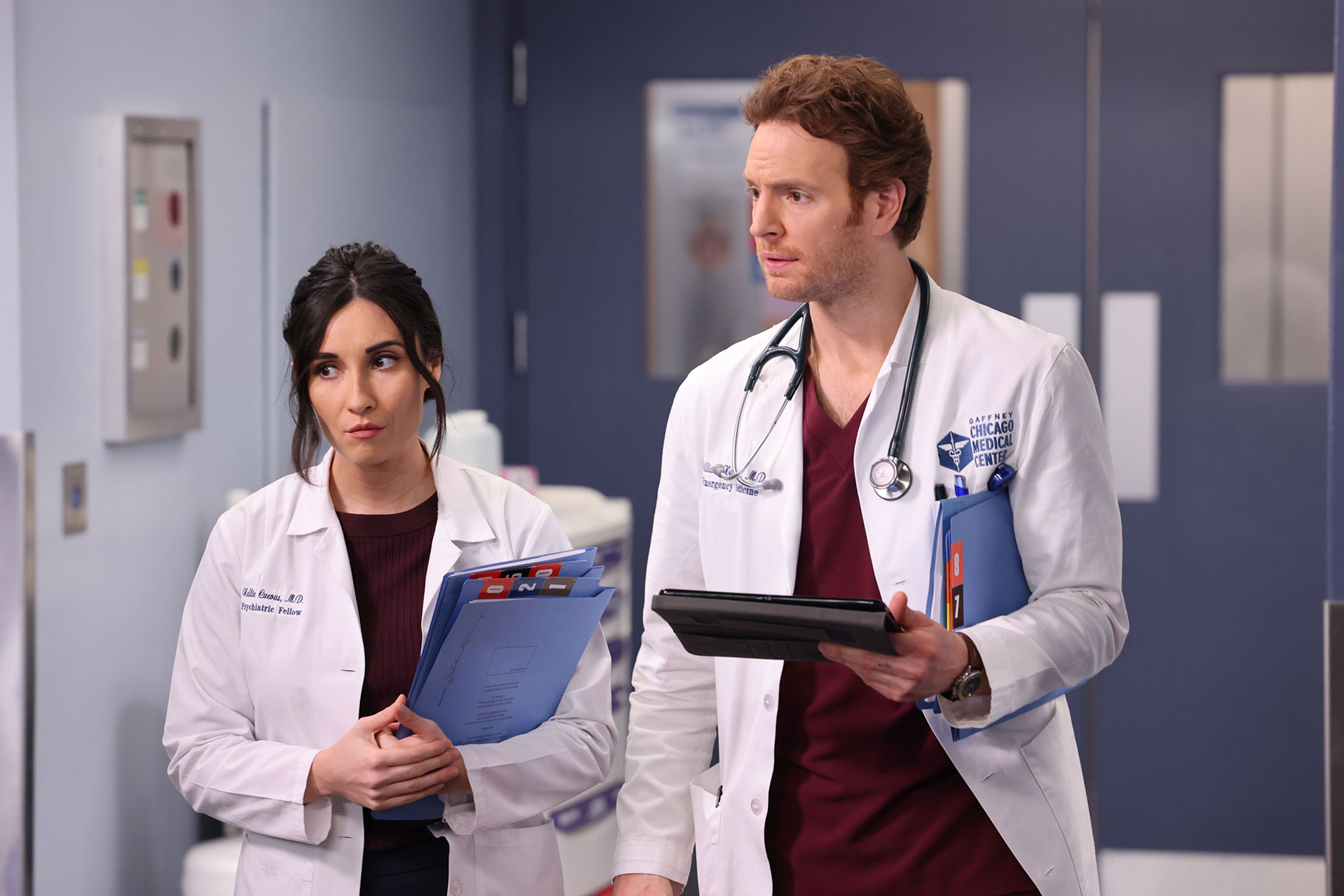 Will Halstead and Nellie Cuevas on Chicago Med