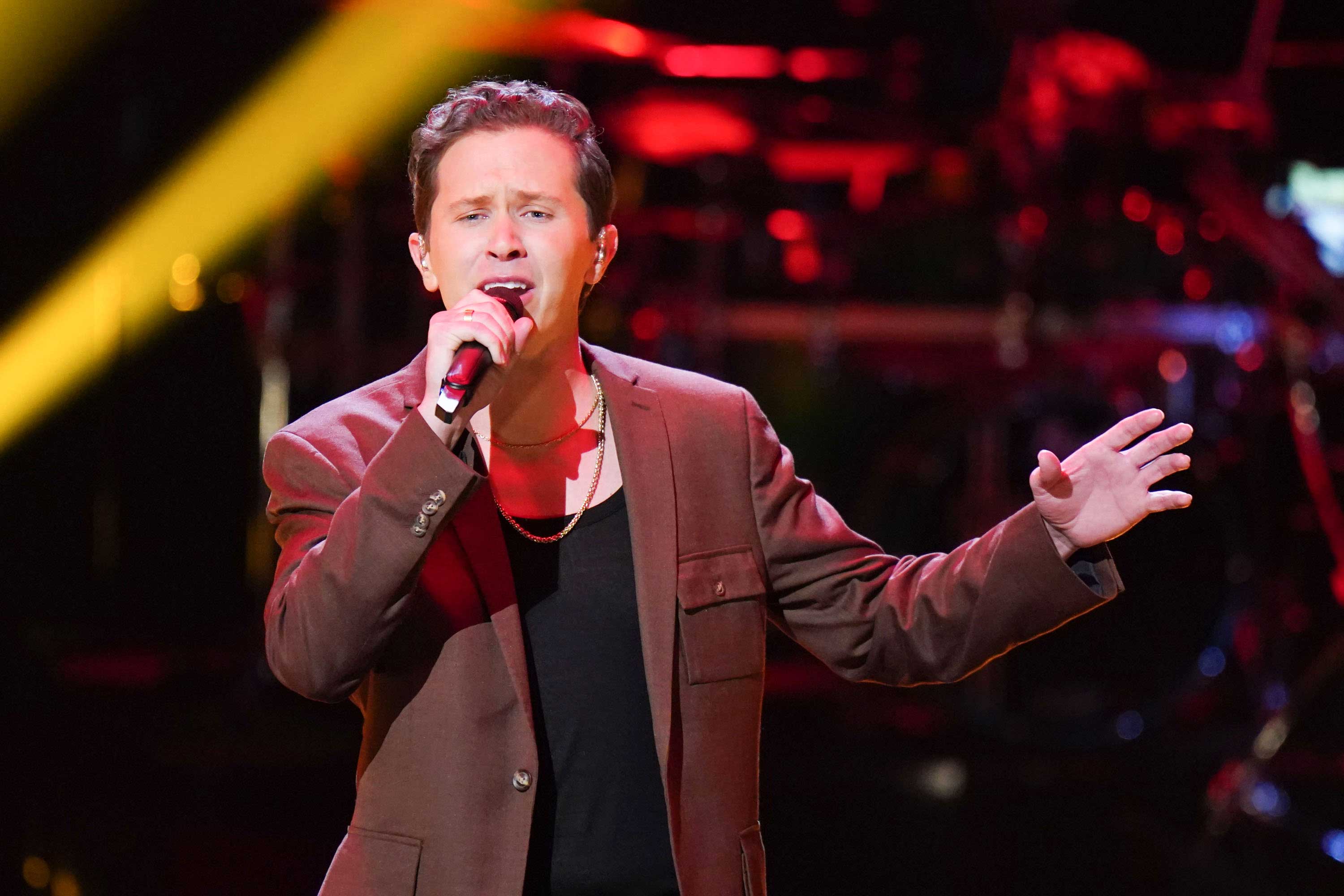 Michael B. performs on The Voice.