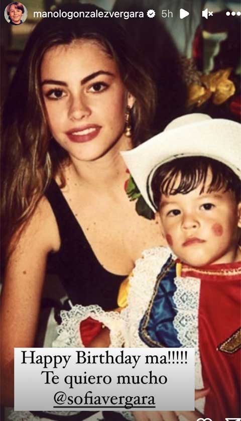 Throwback photo of Sofia Vergara and her son Manolo.
