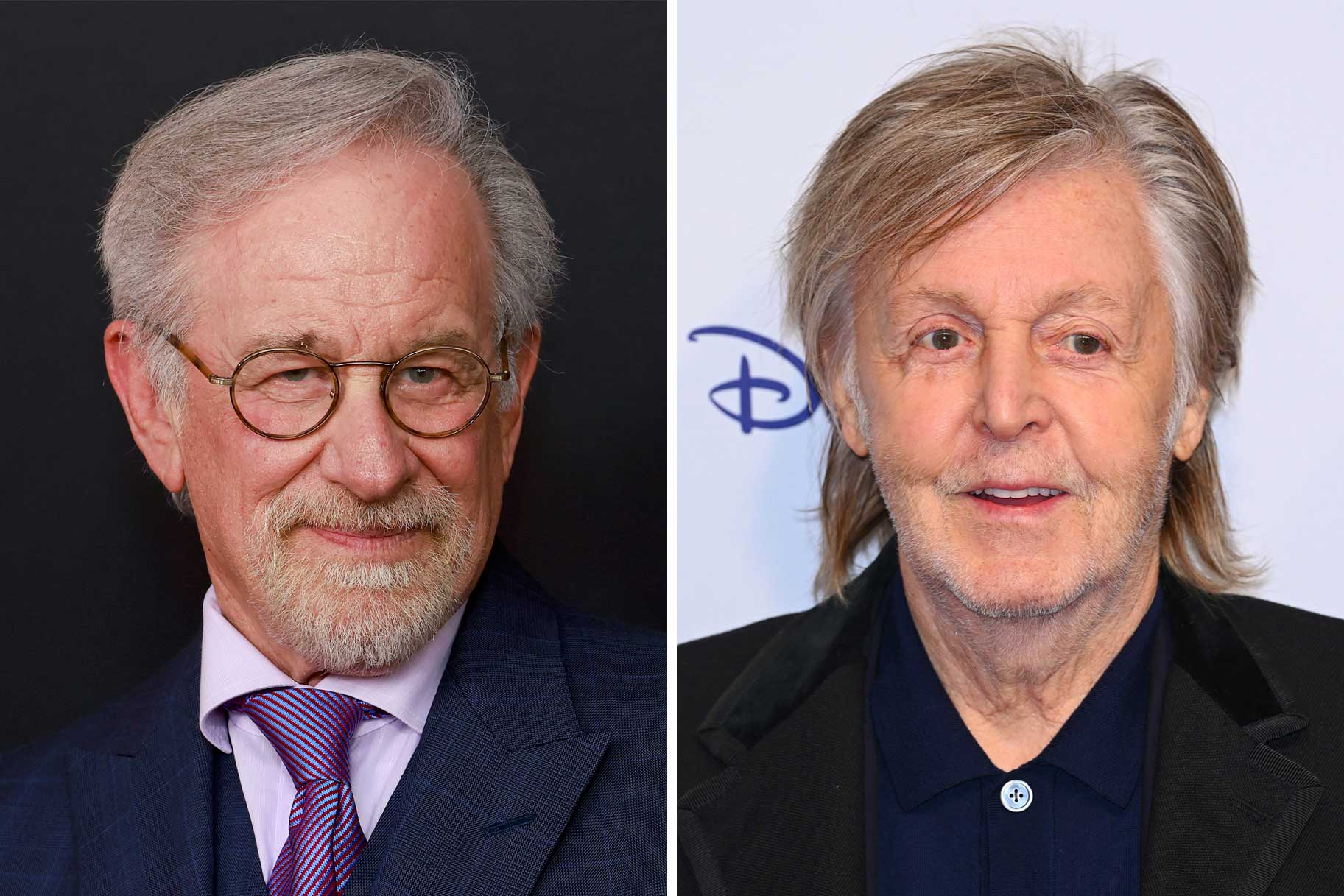 Split images of Steven Spielberg and Paul McCartney,