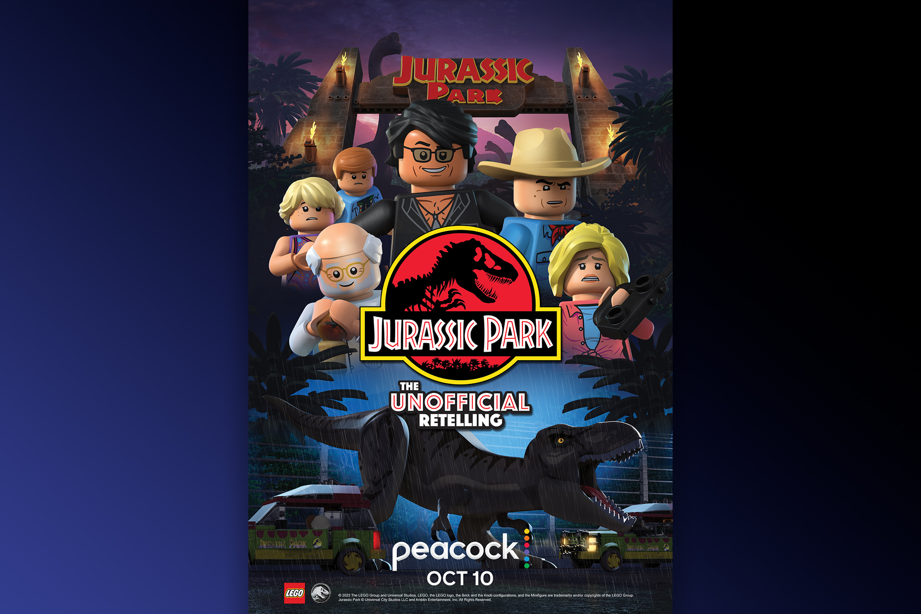 Lego Jurassic Park: The Unofficial Retelling movie poster on peacock