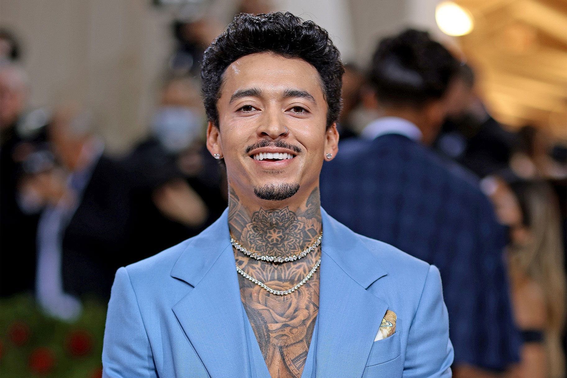Nyjah Huston attends The 2022 Met Gala Celebrating "In America: An Anthology of Fashion" at The Metropolitan Museum of Art on May 02, 2022 in New York City