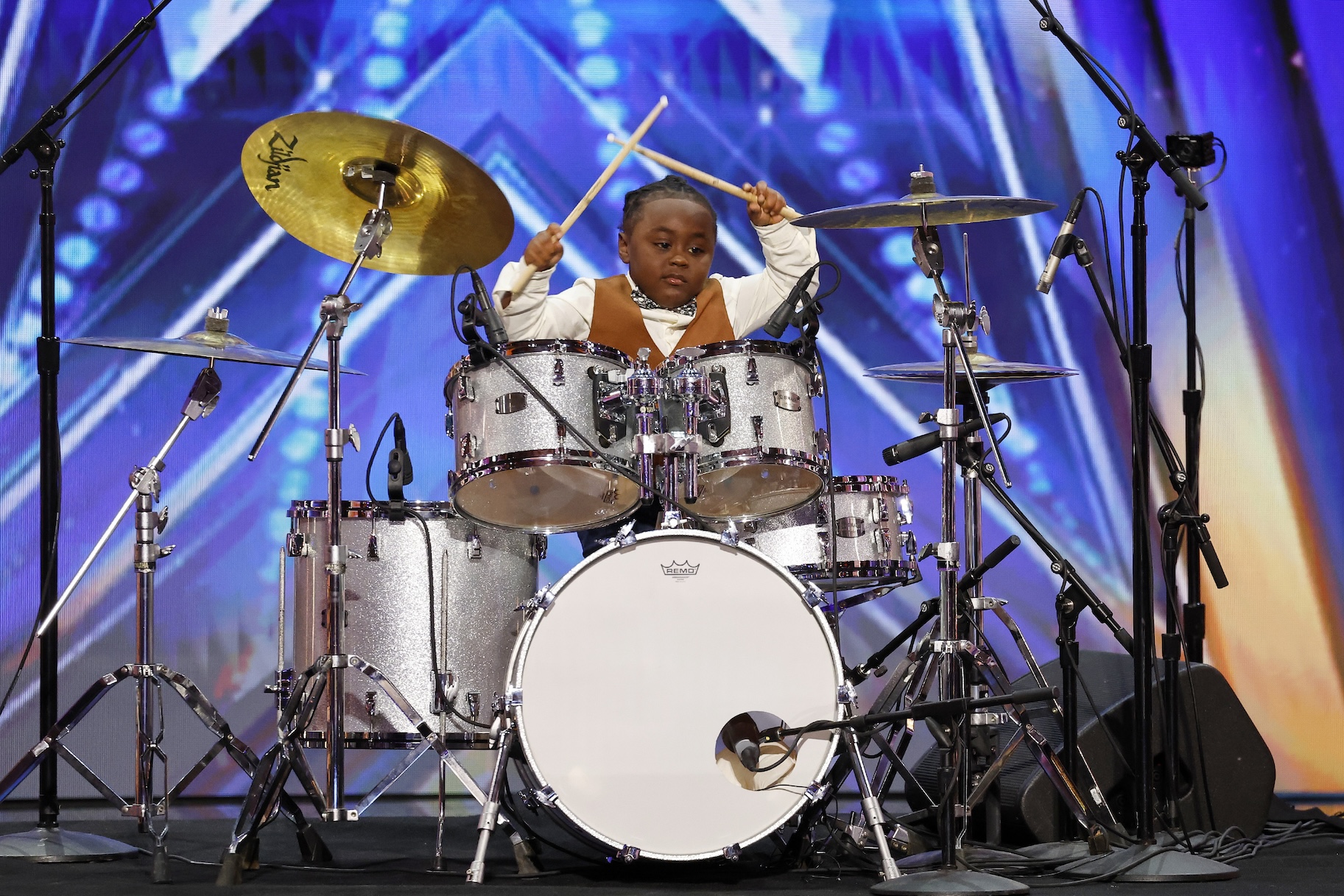 AGT Judges Stunned by 5-Year-Old Drummer Chrisyius Whitehead | NBC Insider