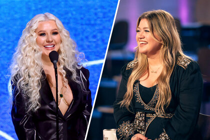 Left to Right: Christina Aguilera And Kelly Clarkson