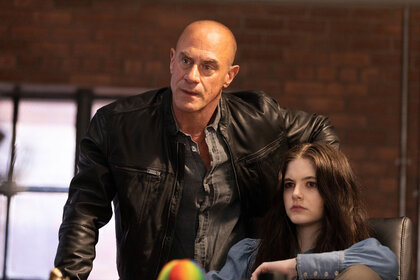 Ainsley Singer and Chris Meloni in "Law And Order: Organized Crime"