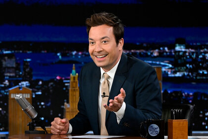 Jimmy Fallon hosting "The Tonight Show"