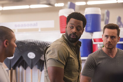 Laroyce Hawkins and Jesse Lee Soffer on Chicago PD