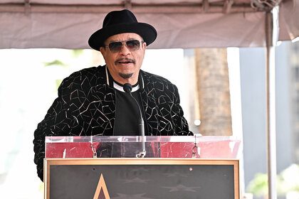Ice T during his Hollywood Walk Of Fame ceremony