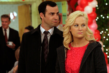 Justin Theroux as Justin Anderson, Amy Poehler as Leslie Knope