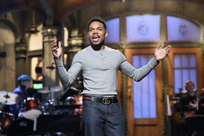 Chance The Rapper on the SNL stage