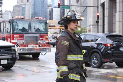 Stella Kidd (Miranda Rae Mayo) in a scene from Chicago Fire.
