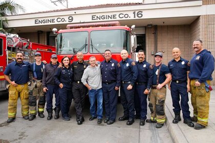 Cast from LA Fire & Rescue.