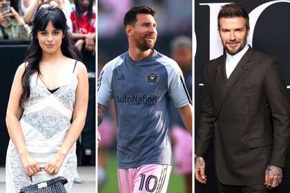 Images of Camila Cabello, Lionel Messi, and David Beckham.