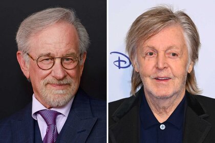 Split images of Steven Spielberg and Paul McCartney,