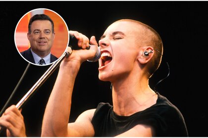 Images of Sinead O'Connor and Carson Daly.