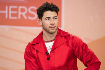 Nick Jonas on the couch of the Today Show