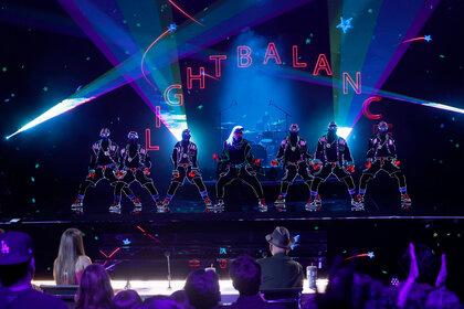 Light Balance performs on the America's Got Talent stage.