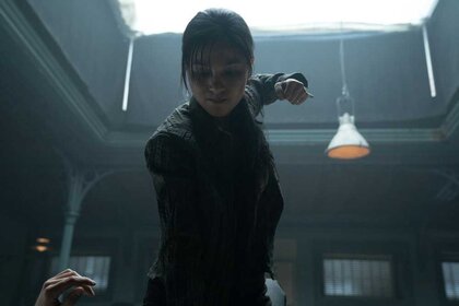 Yen appears during a fight in a scene from The Continental.