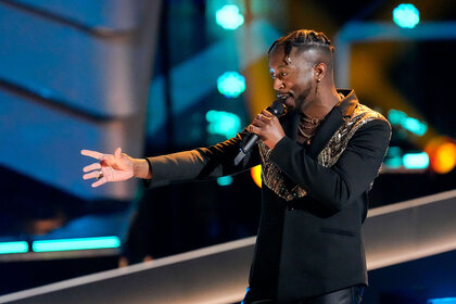 Deejay Young performs onstage during the Season 24 premiere of The Voice