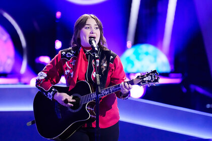 Ruby Leigh performs onstage during the Season 24 The Blind Auditions Part 2