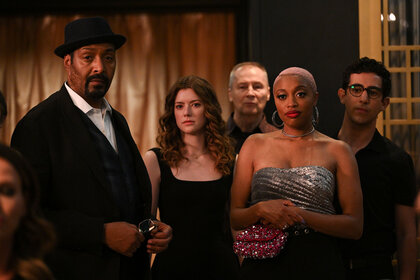 Alec Mercer (Jesse L. Martin), Phoebe (Molly Kunz), Kylie (Travina Springer), and Rizwan (Arash DeMaxi) stand together in a scene