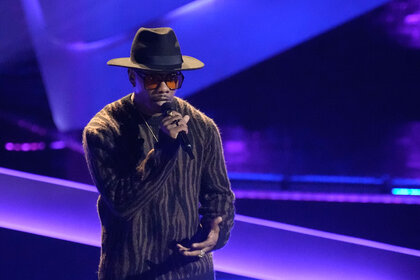 Mac Royals performs onstage during the Season 24 Episode 3 of The Voice