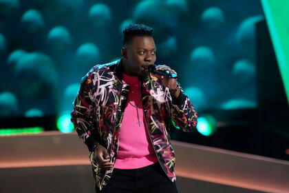 STEE performs onstage during the Season 24 Episode 3 of The Voice