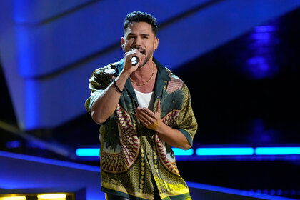 Willie Gomez performs during Season 24, Episode 6 of The Voice.