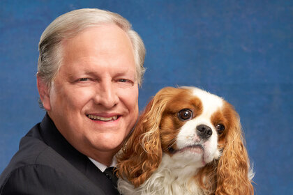 David Frei for The National Dog Show 2023 with his Cavalier King Charles Spaniel