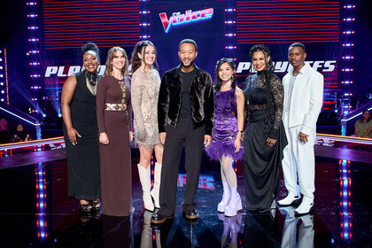 John Legend with his Team during The Voice "The Playoffs Part 3"