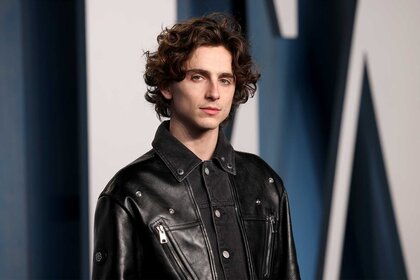 Timothée Chalamet on the red carpet at the Vanity Fair Oscar Party