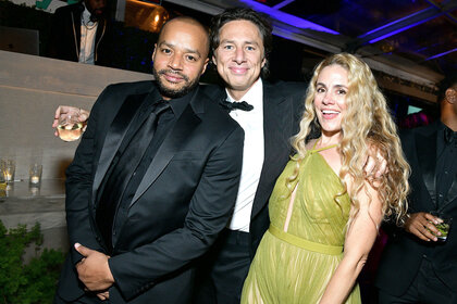 Donald Faison, Zach Braff and CaCee Cobb attend the 2022 Baby2Baby Gala