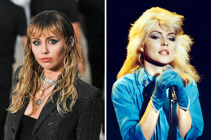 Split of Miley Cyrus and Blondie's Debbie Harry