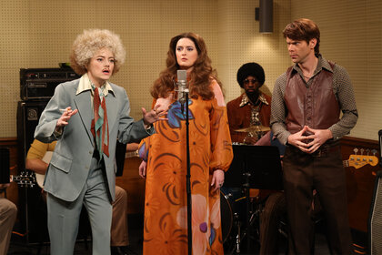 Emma Stone during a sketch on Saturday Night Live Episode 1850
