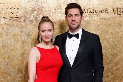 Emily Blunt and John Krasinski attend the Clooney Foundation for Justice's 2023 Albie Awards