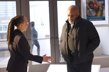 Sharon and Bert Goodwin have a conversation on Chicago Med Episode 906