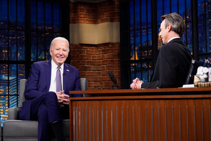Presiden Joe Biden on Late Night With Seth Meyers Episode 1488