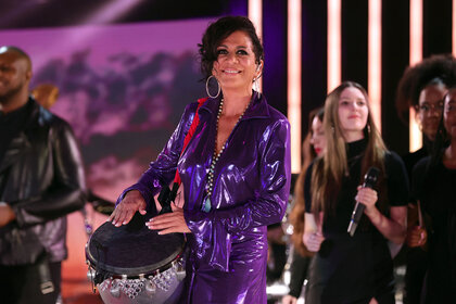 Sheila E. performs onstage during Global Citizen Live on September 25, 2021