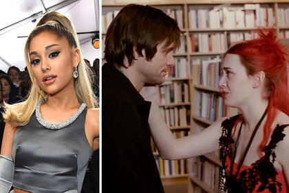 Split Ariana Grande and Jim Carrey and Kate Winslet in Eternal Sunshine