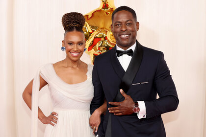 Sterling K. Brown and Ryan Michelle Bathe on the red carpet at the 2024 oscars